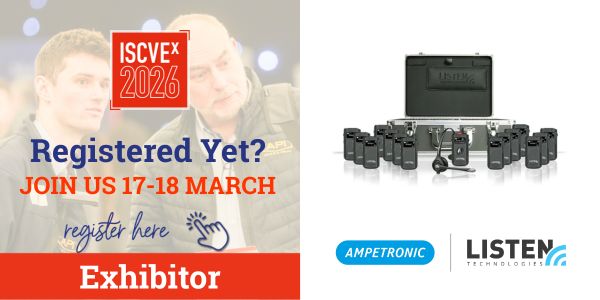 ISCVEx 2026 Exhibitors - Ampetronic Listen Technologies - Web - (600 x 300 px) - 2025