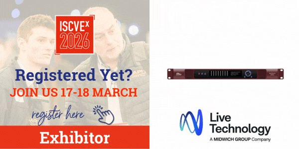 ISCVEx 2026 Exhibitors - Live Technology - Web - (600 x 300 px) - 2026